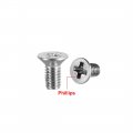 Uxcell M3x6mm Flat Head Machine Screws Phillips Cross Screw 304 Stainless Steel Fasteners Bolts 100pcs