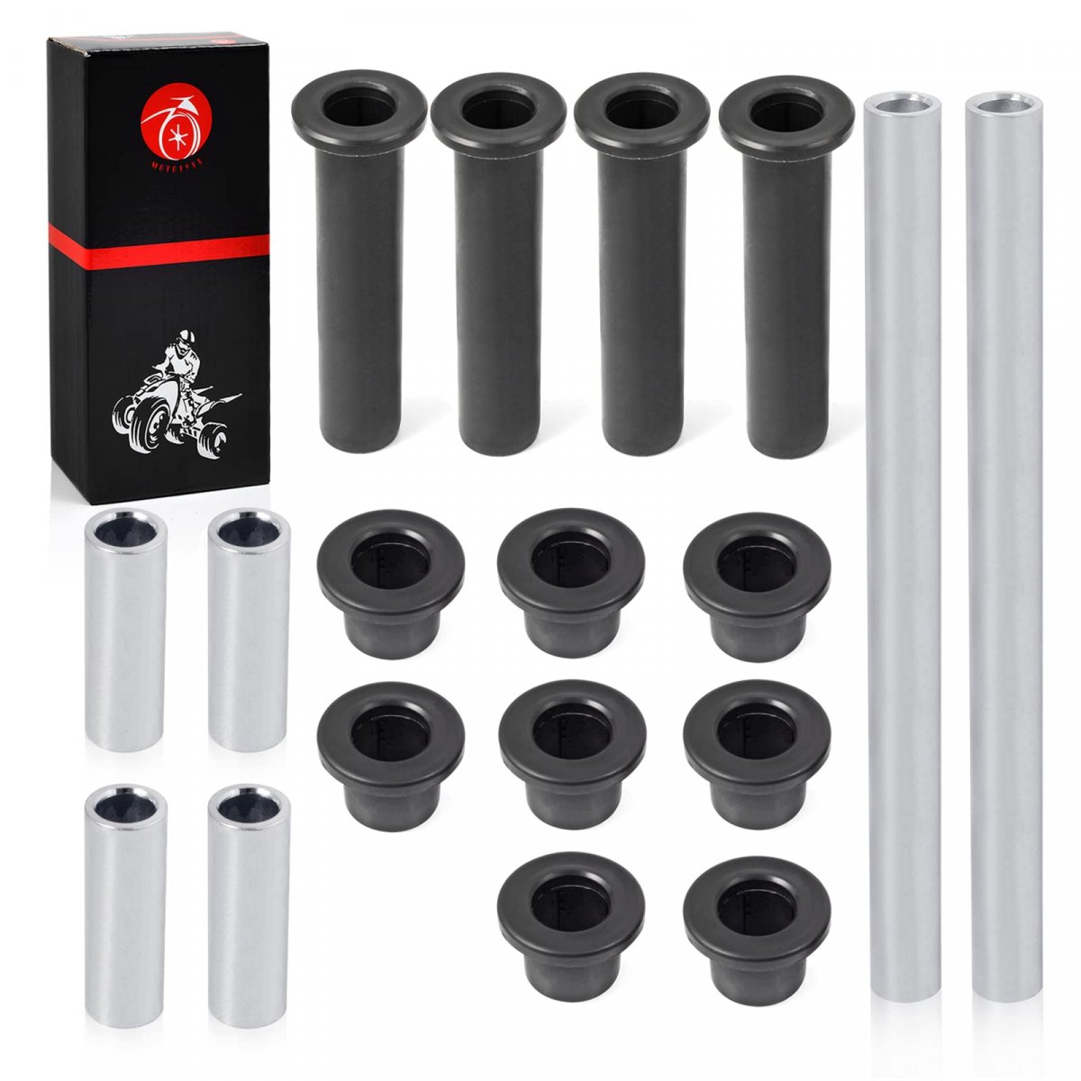 All 4 Front Lower Upper A-arm Bushing Pin Kits For Can Am Commander Max 800 800r 1000 2011-2020 706201062 706202088 706202445