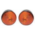 Front Turn Signal Light Pair For Jeep Wrangler 2007 2008 2009 2010 2011 2012 2013 Amber Lens Grille Mounted Ch2530103c 