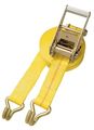 Security Chain Company Cc2327 27 Yellow Premium 2 Inline Ratchet Strap With Standard Handle J-hooks 