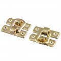Uxcell Iron Toolbox Wooden Case Toggle Box Latch Hasp 30mmx19mmx6mm 10pcs Gold Tone