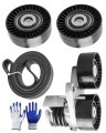 Drive Belt Tensioner Pulley Idler Assembly Kit Fit For Bmw 1 Series M 135i 535i 335i Xdrive 335is 335xi 535xi 2007-2013 Replace 