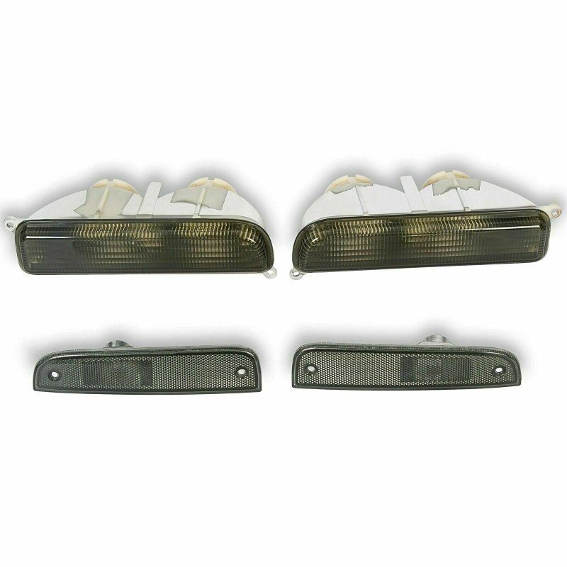 Front Corner Lamp Bumper Signal Lights For Jeep Cherokee Xj 1997-2001 Smoke