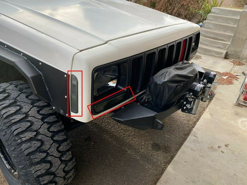 Front Corner Lamp Bumper Signal Lights For Jeep Cherokee Xj 1997-2001 Smoke