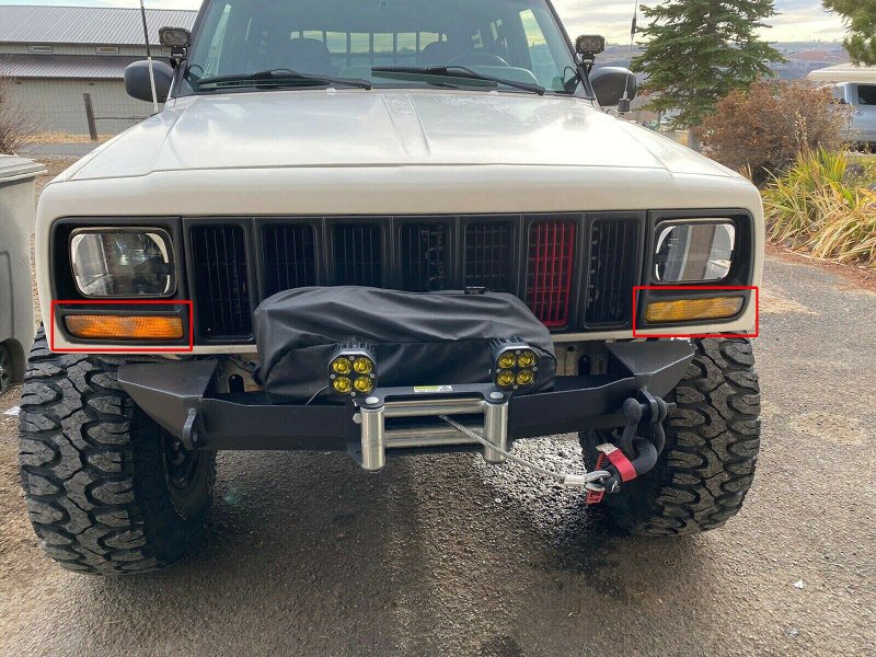 Front Corner Lamp Bumper Signal Lights For Jeep Cherokee Xj 1997-2001 Smoke