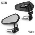 Saihisday Cnc Black Handlebar Rearview Mirror Motorcycle Aluminum Racing Universal 22mm 7 8 Inch Anti-glare Surface