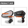 Saihisday Cnc Black Handlebar Rearview Mirror Motorcycle Aluminum Racing Universal 22mm 7 8 Inch Anti-glare Surface