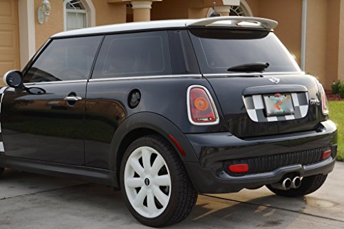 The Pixel Hut Gs00119 Chequered Flag Tail Gate Graphic For Mini Cooper S R56 2007-2013