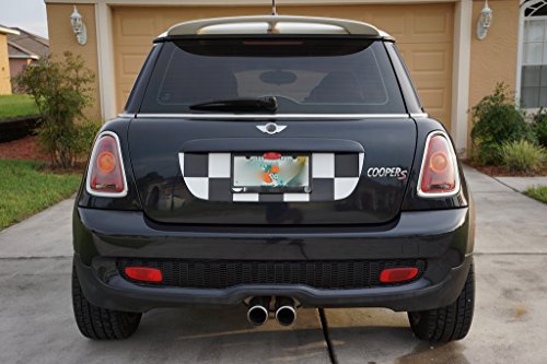 The Pixel Hut Gs00119 Chequered Flag Tail Gate Graphic For Mini Cooper S R56 2007-2013