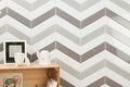 3 X 10 Chevron Ceramic Taupe Gray Spanish Tile 2pcs One Left Right 