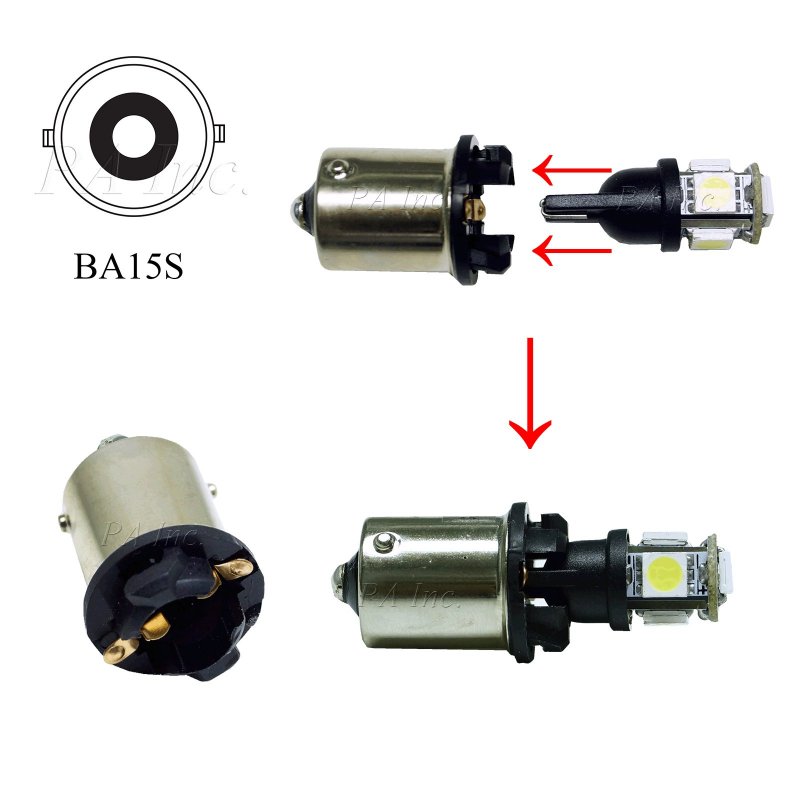 2 Pack T10 168 194 To 1156 Ba15s Led Bulb Base Converter For Cars Trucks Motorcycles And Scooters Rear Position Model