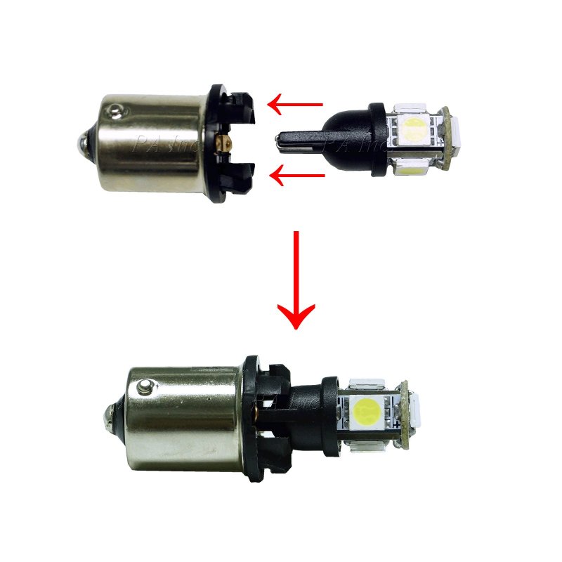 2 Pack T10 168 194 To 1156 Ba15s Led Bulb Base Converter For Cars Trucks Motorcycles And Scooters Rear Position Model