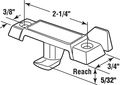 Prime-line Products F 2595 Deep Offset Window Sash Cam Lock Black Die Cast