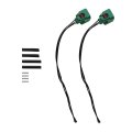 2024 New 2pcs Headlight Connector Wiring Harness Kit For Dodge Chrysler Jeep Drl Parking Light H13 9008 Replace 68064997aa