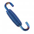 X Autohaux 2 Pcs Motorcycles Universal Exhaust Pipe Spring 55mm 17 Stainless Steel Hook Modified Accessory Blue