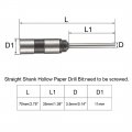 Uxcell 3 5mm Paper Punch Drill Straight Shank Hollow Bit Tool For Hole Puncher Punching Machine 2pcs