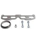 Gktset-na02-l4 Aluminum Exhaust Manifold Header Gasket Set Replacement Metallic Reinforced Graphite With Complete Hardware Kit 