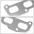Gktset-na02-l4 Aluminum Exhaust Manifold Header Gasket Set Replacement Metallic Reinforced Graphite With Complete Hardware Kit