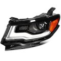 Headlight Assembly For Jeep Compass 2017 2021 Driver Side Black Housing Oe Ch2502333 Led Bulb Type Impact Resistant 