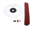Fits Honda 400ex Trx400ex 520-94 Red Non O Ring Chain Sprocket Silver 14 39 