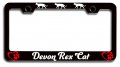 Devon Rex Cat Pets Black Metal License Plate Frame Tag Holder Universal Fit For Us And Canada Vehicles Heavy Duty Steel 12 5 X