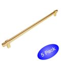 Cosmas 161-319bb Brushed Brass Cabinet Bar Handle Pull 12-5 8 319mm Hole Centers 5 Pack 