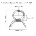 Uxcell Double Wire Spring Hose Clamp 20pcs 304 Stainless Steel 7mm Inner Dia Fit 7 8mm-8 2mm Od Fuel Line Silicone Tube Clips
