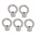 Uxcell Lifting Eye Nut M8 Female Thread 39mm Height 304 Stainless Steel Round Shape For Rope Fitting Pack Of 5