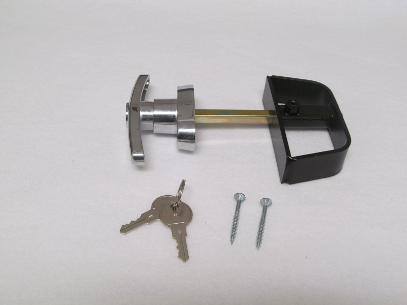 T-handle Lock Set 6 5 In Chrome Shed Door With Front Back D Handle And 2 Keys Model Th6c
