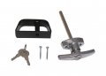 T-handle Lock Set 6 5 In Chrome Shed Door With Front Back D Handle And 2 Keys Model Th6c 