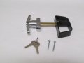 T-handle Lock Set 6 5 In Chrome Shed Door With Front Back D Handle And 2 Keys Model Th6c