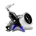 Auto Dynasty 160psi Adjustable Aluminum Fuel Pressure Regulator Oil Filled Gauge Black
