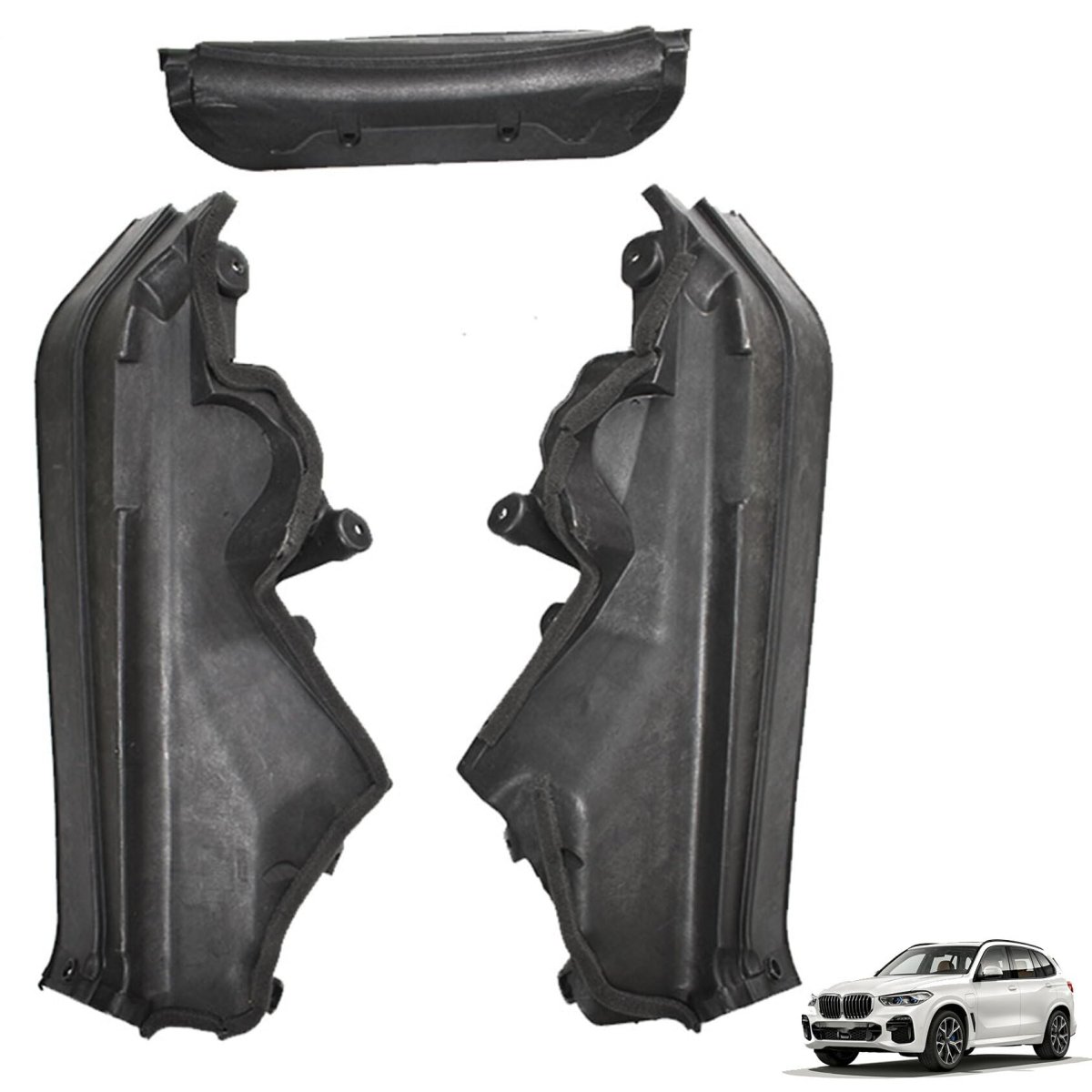 3pcs Engine Guard Compartment Panel Kit Replacement For X5 E70 X6 E71 E72 51717169419 51717169420 51717169421