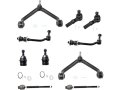 Front Upper Control Arm Ball Joint Tie Rod End And Sway Bar Link Kit 10-piece 15mm Thread Inner For 2007-2009 Chrysler Aspen