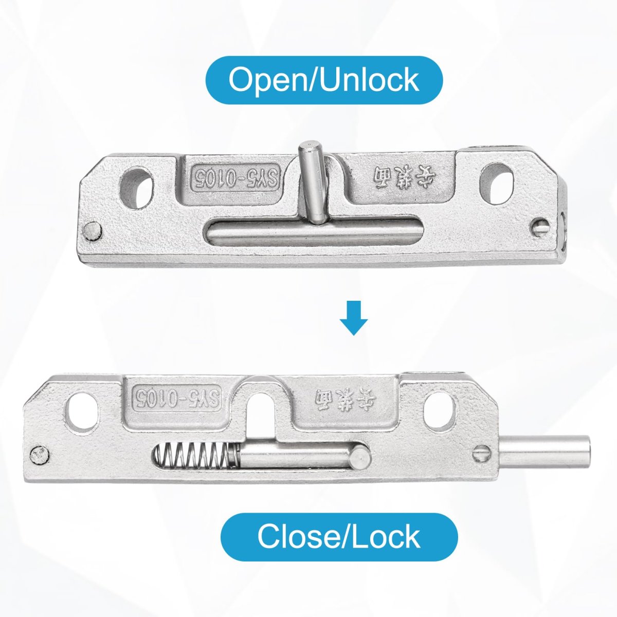 Spring Loaded Barrel Bolt Latch Stainless Steel Gate For Industrial Equipment Cabinet And Wooden Doors Silver 2 Pack 3 8 In