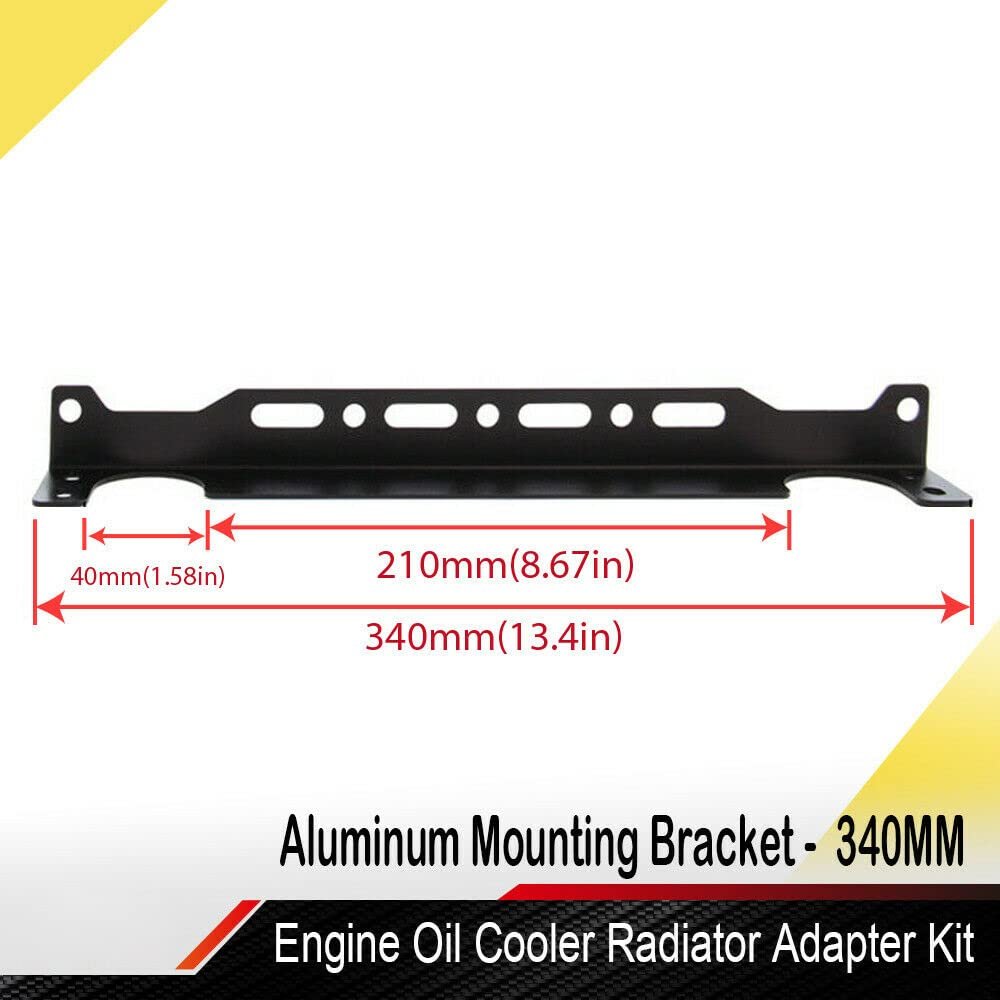 340mm Aluminum Mounting Bracket Engine Oil Cooler Radiator Adapter Kit For Japanese Models Universal Long Style Not Included