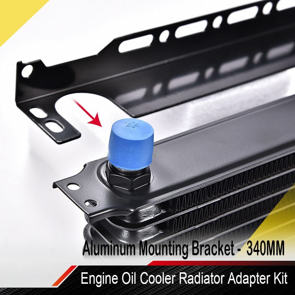 340mm Aluminum Mounting Bracket Engine Oil Cooler Radiator Adapter Kit For Japanese Models Universal Long Style Not Included
