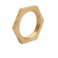 Uxcella 8 Pcs 3 8bsp Female Thread Brass Hex Nut Pipe Fitting Locknut