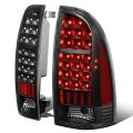 Auto Dynasty Pair Of Black Housing Smoke Lens Full Led Tail Lights Lamps For Toyota Tacoma 05-15 
