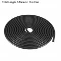 Uxcell Foam Rubber Seal Weather Strip 7mm Diameter 5 Meters Long Black