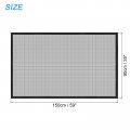 Uxcell Window Screen Mesh 35 X 59 Diy Fiberglass Netting Black Frame With Hook And Loop Adhesive Edging For Bedroom Living Room
