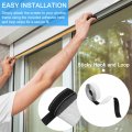 Uxcell Window Screen Mesh 35 X 59 Diy Fiberglass Netting Black Frame With Hook And Loop Adhesive Edging For Bedroom Living Room