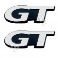 1999-2004 Mustang Gt Fender Emblems In Chrome Black Pair