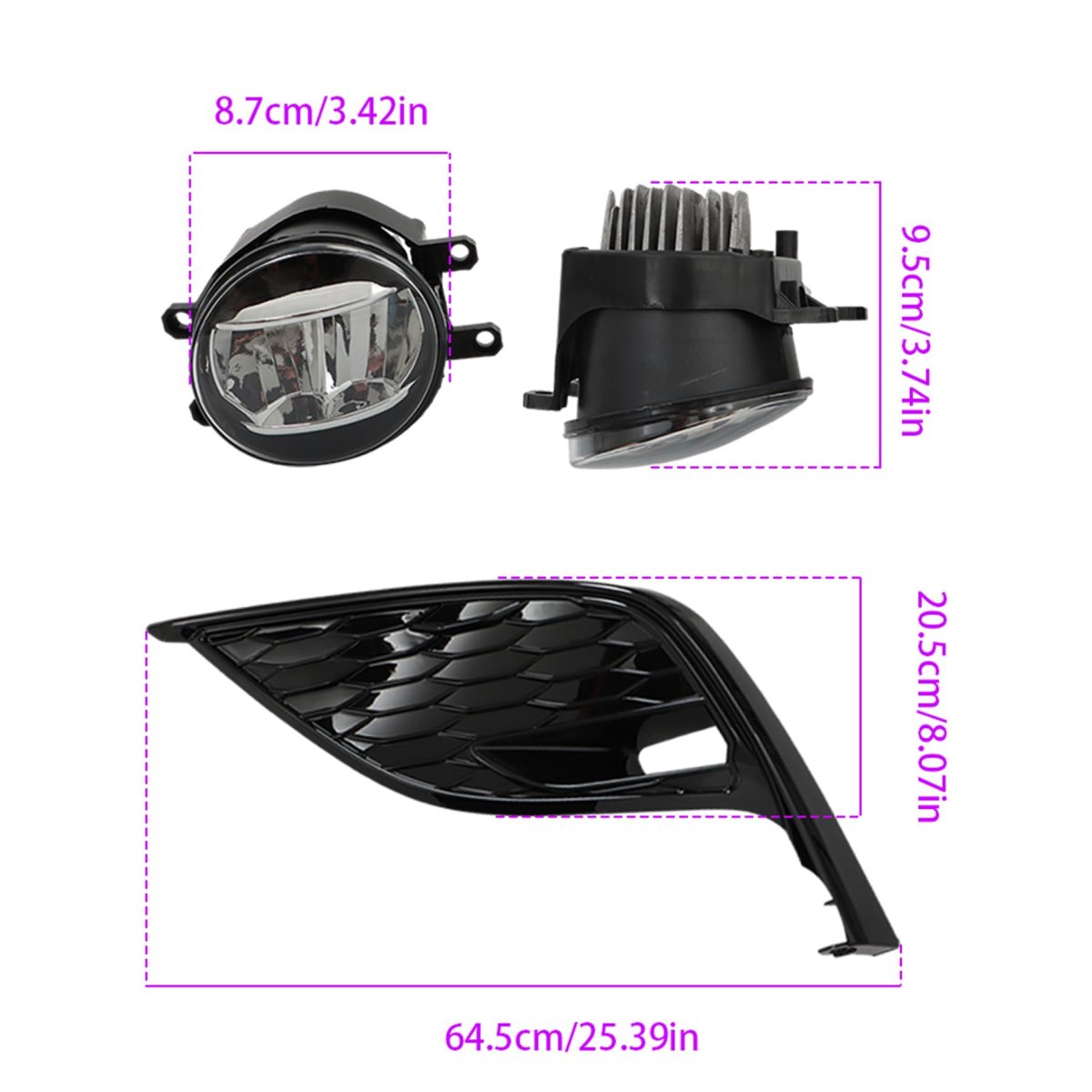 1 Pair Front Fog Light Assembly Replacement For Camry Se Xse 2021-2023 Left And Right Side W Bezel Switch 8148106240 8148206200