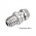 Uxcell Nickel-plated Iron Straight Grease Fitting M6 X 1mm Thread Hydraulic Accessories 100pcs