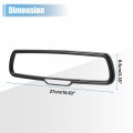 X Autohaux Car Interior Rearview Mirror Cover Trims Decoration Accessory Abs Black Carbon Fiber Patern For Dodge Challenger