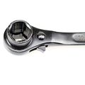 19 22mm Scaffold Podger Ratchet Spanner Site Ratcheting Socket Wrench Chrome Vanadium Steel Black Finish 12 4 In Length 