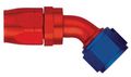 Fbm4023 8 An Hose End Fitting 45 Degrees Aluminum Blue Red Anodized Female Swivel Coupling 