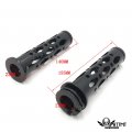 Httmt- Trhb122-a-22-bk- Black 7 8 22mm Motorcycle Handle Bar Hand Grip For H-d-davidson Cruiser Chopper