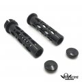 Httmt- Trhb122-a-22-bk- Black 7 8 22mm Motorcycle Handle Bar Hand Grip For H-d-davidson Cruiser Chopper